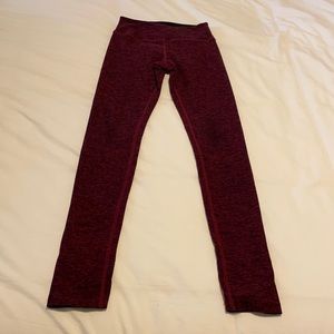 XS Red and black Spacedye Beyond Yoga leggings